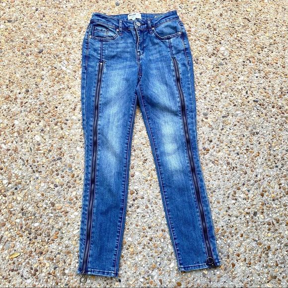 William Rast Justin Timberlake Perfect Ankle Skinny Zipper Jeans Size 25 - Picture 1 of 13